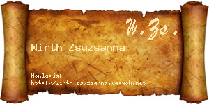 Wirth Zsuzsanna névjegykártya
